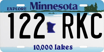 MN license plate 122RKC
