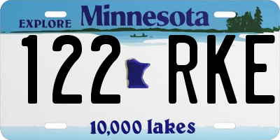 MN license plate 122RKE