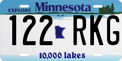 MN license plate 122RKG