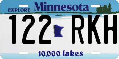 MN license plate 122RKH
