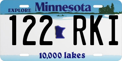 MN license plate 122RKI