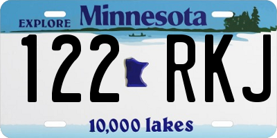 MN license plate 122RKJ