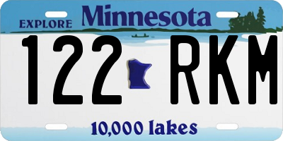 MN license plate 122RKM