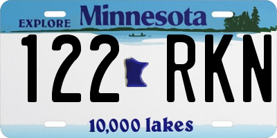 MN license plate 122RKN