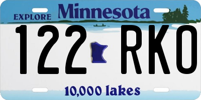 MN license plate 122RKO
