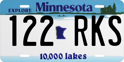 MN license plate 122RKS
