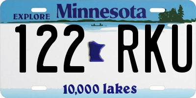 MN license plate 122RKU