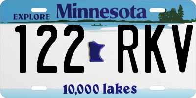 MN license plate 122RKV