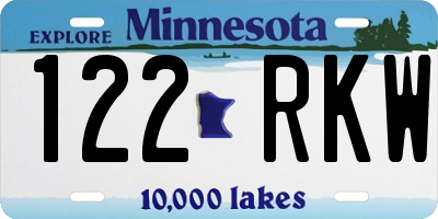 MN license plate 122RKW
