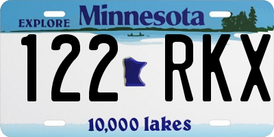 MN license plate 122RKX