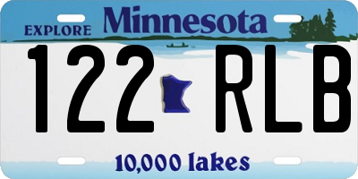 MN license plate 122RLB