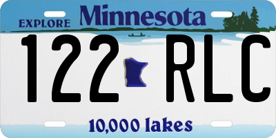 MN license plate 122RLC