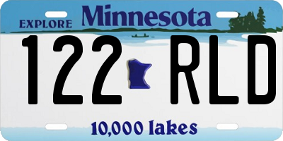 MN license plate 122RLD