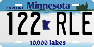 MN license plate 122RLE