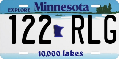 MN license plate 122RLG