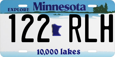 MN license plate 122RLH