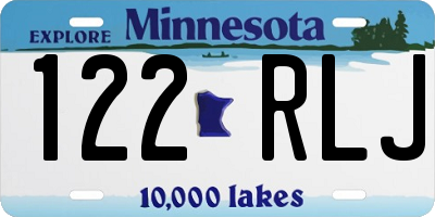 MN license plate 122RLJ