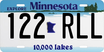 MN license plate 122RLL