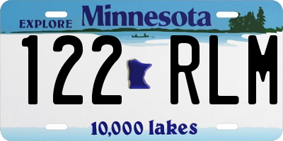 MN license plate 122RLM