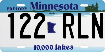 MN license plate 122RLN