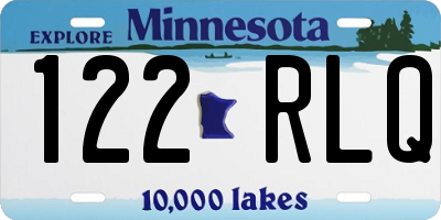 MN license plate 122RLQ