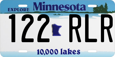 MN license plate 122RLR