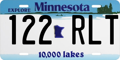MN license plate 122RLT