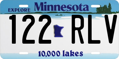 MN license plate 122RLV