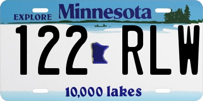 MN license plate 122RLW