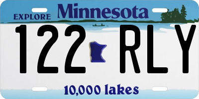 MN license plate 122RLY