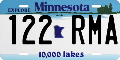 MN license plate 122RMA