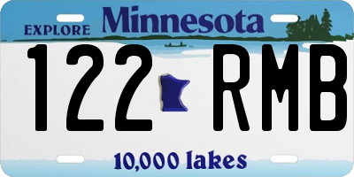 MN license plate 122RMB