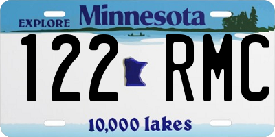 MN license plate 122RMC