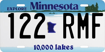 MN license plate 122RMF