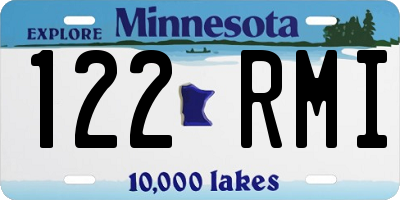 MN license plate 122RMI
