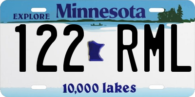 MN license plate 122RML