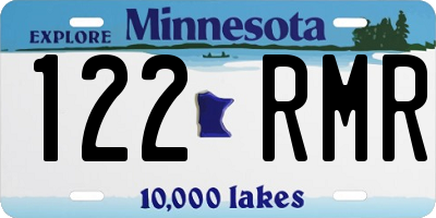MN license plate 122RMR