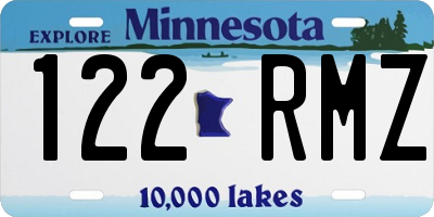 MN license plate 122RMZ