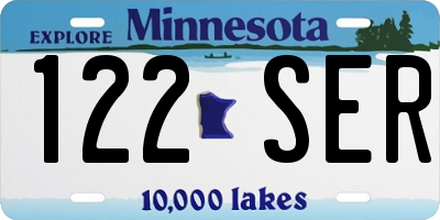 MN license plate 122SER