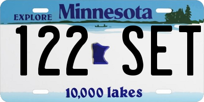 MN license plate 122SET