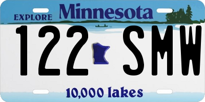 MN license plate 122SMW