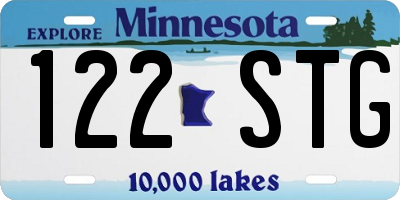 MN license plate 122STG