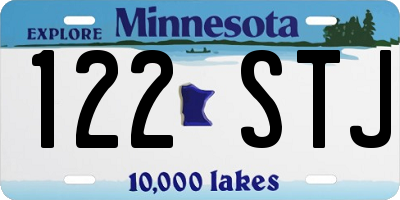 MN license plate 122STJ