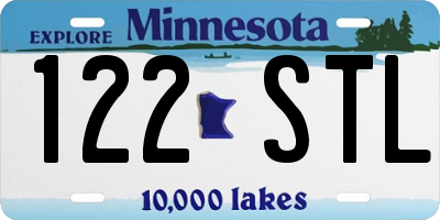 MN license plate 122STL