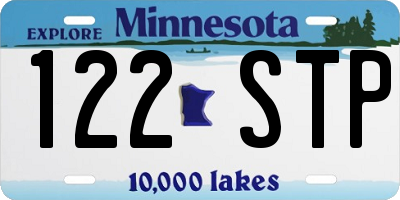 MN license plate 122STP