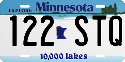 MN license plate 122STQ
