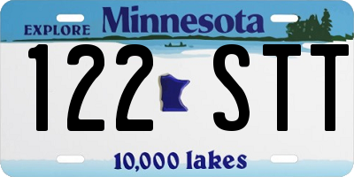 MN license plate 122STT
