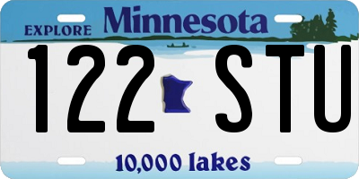MN license plate 122STU