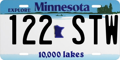MN license plate 122STW