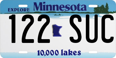 MN license plate 122SUC